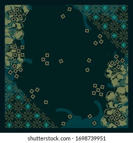 Simple ethnic batik for scarf design