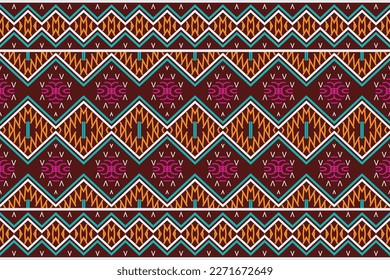 Simple ethnic design drawing. traditional pattern design It is a pattern geometric shapes. Create beautiful fabric patterns. Design for print. Using in the fashion industry.