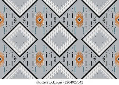 Simple ethnic design patterns. It is a pattern created by combining geometric shapes. Create beautiful fabric patterns. Design for print. Using in the fashion industry.