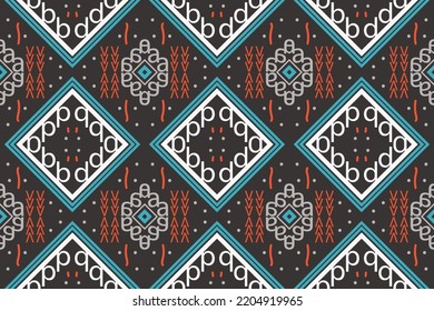 Simple ethnic design patterns. traditional patterned old saree dress design It is a pattern created by combining geometric shapes. Create beautiful fabric patterns. Design for print.