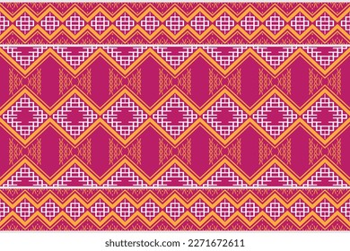 Simple ethnic design patterns. traditional pattern design It is a pattern geometric shapes. Create beautiful fabric patterns. Design for print. Using in the fashion industry.