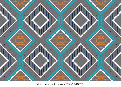 Simple ethnic design in the Philippines. It is a pattern created by combining geometric shapes. Design for print. Using in the fashion industry.