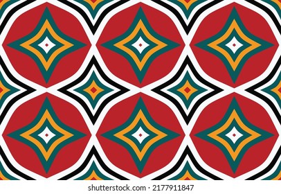 simple ethnic design in the philippines Seamless colorful Aztec carpet with star vector · Native fabric textile pattern