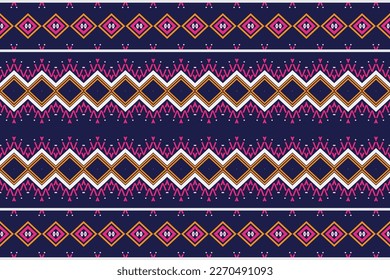 Simple ethnic design. traditional pattern background It is a pattern geometric shapes. Create beautiful fabric patterns. Design for print. Using in the fashion industry.