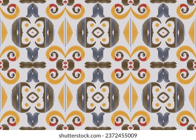 Simple ethnic design. traditional pattern background It is a pattern created by combining geometric shapes. Create beautiful fabric patterns. Design for print. Using in the fashion industry.