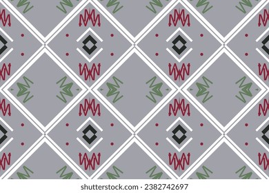 Simple ethnic design. Traditional ethnic pattern design It is a pattern created by combining geometric shapes. Create beautiful fabric patterns. Design for print.