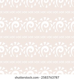 Simple ethnic style seamless pattern. Decorative tribal print for fabric, webpage backdrop, wrapping, wallpaper. Abstract doodle template, vector background