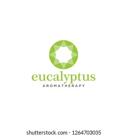 Simple Eucalyptus Aromatherapy Perfume Cosmetic Logo Design Idea