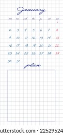 Simple european 2023 year vector calendar