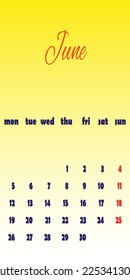 Simple european 2023 year vector calendar