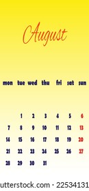 Simple european 2023 year vector calendar