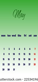 Calendario vectorial europeo simple de 2023 años