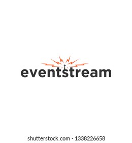 Simple Event Stream Broadcasting Logo Design Idea