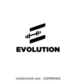 Simple Evolution Gym Logo Design Idea