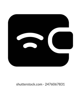 Simple Ewallet icon. The icon can be used for websites, print templates, presentation templates, illustrations, etc