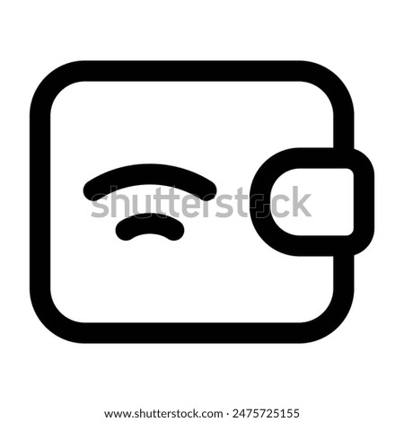 Simple Ewallet icon. The icon can be used for websites, print templates, presentation templates, illustrations, etc