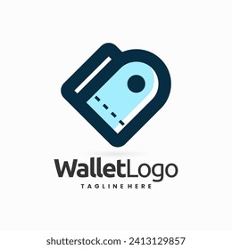 einfaches E-Wallet-Logo-Design, Logo für die Brieftasche