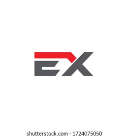 Simple EX Letter Logo Design