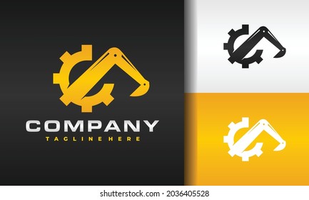 the simple excavator gear logo