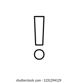 Simple exclamation icon. Vector Illustration