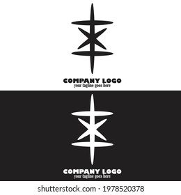 A simple exclusive logo design with reference to simple basic icons by blending basic shapes so that it is unique and modern