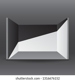 Simple exhibition stand mock-up. vector editable - Illustration