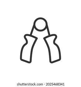 Simple expander line icon. Premium symbol in stroke style. Design of expander icon. Vector illustration.