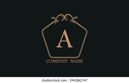 Ein einfaches, exquisites Monogramm mit dem Buchstaben A. Kann als Logo für ein Unternehmen, Boutique, Restaurant, Business verwendet werden.