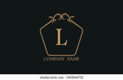 A simple exquisite monogram with the alphabet letter L. Can be used as a logo for a company, boutique, restaurant, business.