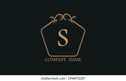 Ein einfaches, exquisites Monogramm mit dem Buchstaben S. Kann als Logo für ein Unternehmen, Boutique, Restaurant, Business verwendet werden.
