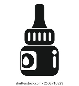 Icono simple del frasco de la gota del ojo, perfecto para representar el cuidado del ojo y la medicación