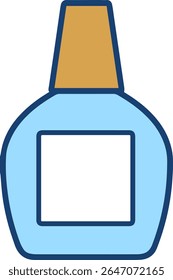 Colírios simples para a ilustração de tratamento de olhos secos