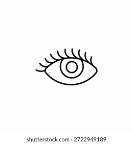 einfaches Auge Wimpern Symbol Vektor