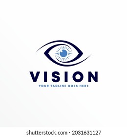 simple Eye in Flip line art image graphic icon logo design abstract concept vector stock. Can be used as a symbol related to Health.