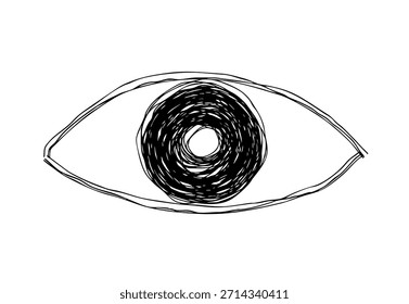 Ícone simples de linha desenhada à mão. Ilustração de vetor de doodle monocromático com várias linhas sobrepostas