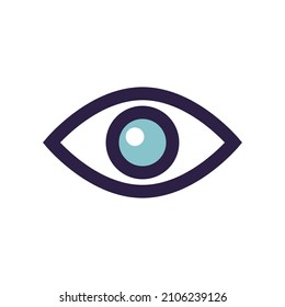 A simple eye icon. Editable vector.
