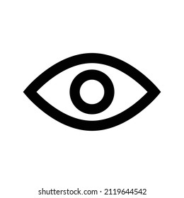 Un simple ícono ocular. Vectores editables.