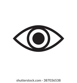 Simple Eye Icon Isolated On White Background