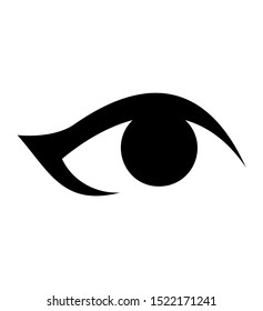 Simple Eye icon or logo sign vector isolated
