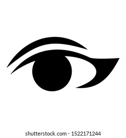 Simple Eye icon or logo sign vector isolated