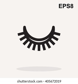 Simple Eye icon or logo.  Eye sign vector isolated