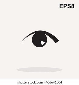 Simple Eye icon or logo sign vector isolated