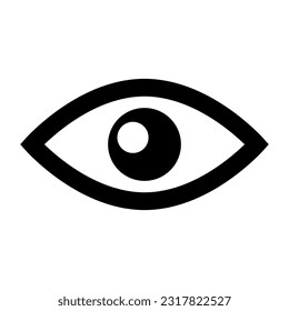 Simple eye icon. Look icon. Vision icon. Vector.