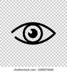 Simple Eye Icon. On Transparent Background.