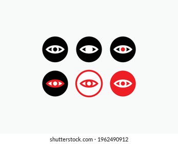 simple eye icon, optical icon design,