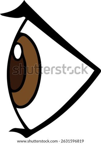 Simple Eye Icon: Side View Graphic for Vision