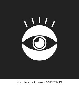 Simple eye icon vector. Eyesight pictogram in flat style.