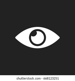 Simple eye icon vector. Eyesight pictogram in flat style.
