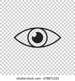 Simple Eye Icon On Transparent Background Stock Vector (Royalty Free ...