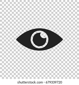 Simple eye icon vector. Eyesight pictogram in flat style.